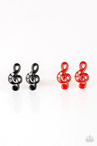 Starlet Shimmer Earring - Sparkly Treble Clef