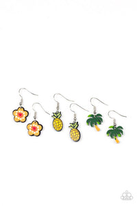 Starlet Shimmer Earring - Summer Breeze - Pineapple, Flower, Palm Tree