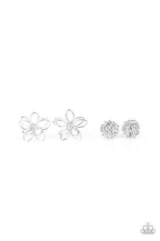 Starlet Shimmer Earring - Wire Flower & Metallic Ball