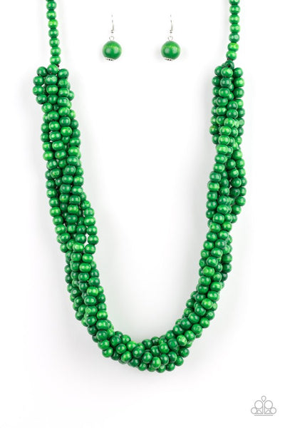 Paparazzi Necklace - Tahiti Tropic - Green