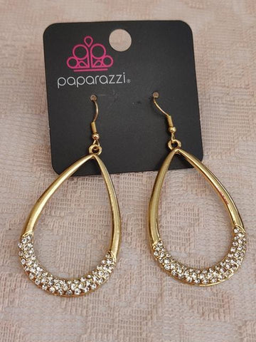Paparazzi Earrings - Take A Dip - Gold