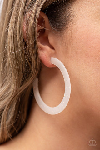 Paparazzi Earring - Haute Tamale - White