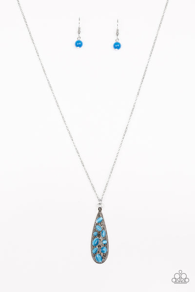 Paparazzi Necklace - Teardrop Treasure - Blue