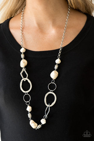 Paparazzi Necklace - That's TERRA-ific! - White