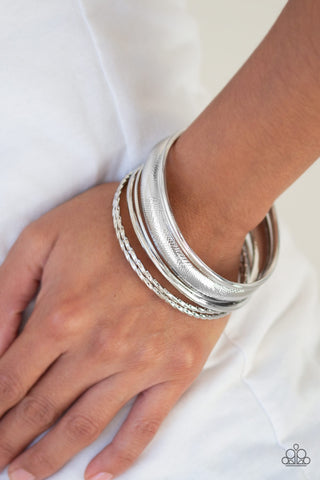 Paparazzi Bracelet - The Customer Is Always Bright - Silver
