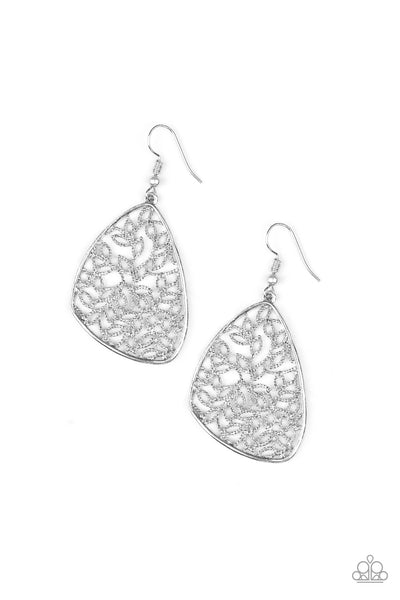Paparazzi Earring - Time to Leaf - Silver