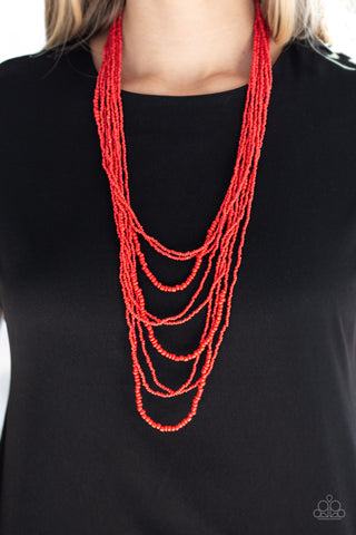 Paparazzi Necklace - Totally Tonga - Red