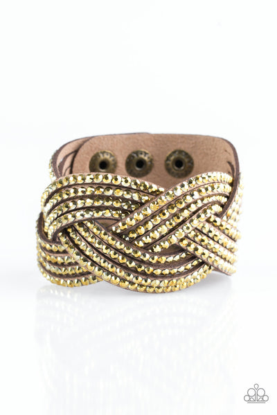 Paparazzi Bracelet - Top Class Chic - Brass Urban Wrap