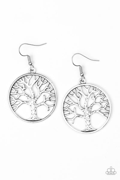Paparazzi Earring - My Treehouse Is Your Treehouse - Silver