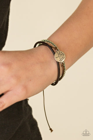 Paparazzi Bracelet - Treetop Treasure - Brown Urban