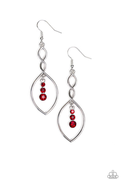 Paparazzi Earring - Timeless Twist - Red