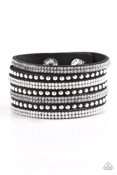 Paparazzi Bracelet - Victory Shine - Black Urban Wrap