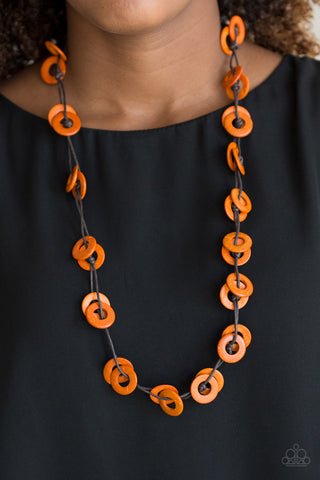 Paparazzi Necklace - Waikiki Winds - Orange