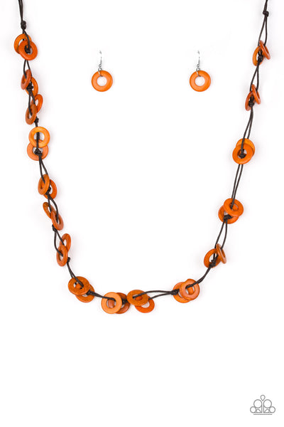 Paparazzi Necklace - Waikiki Winds - Orange