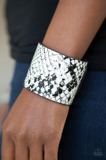 Paparazzi Bracelet - What's Hiss is Mine - White Urban Wrap