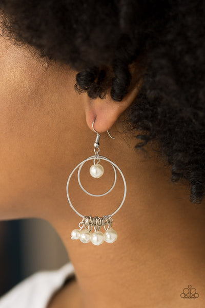 Paparazzi Earring - New York Attraction - White