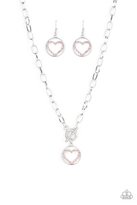Paparazzi Necklace - With My Whole Heart - Pink