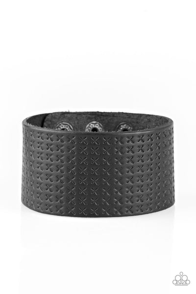 Paparazzi Bracelet - Wild Wrangler - Black Urban Wrap