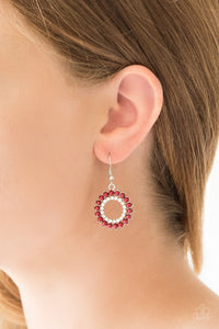 Paparazzi Earring - Wreathed In Radiance - Red